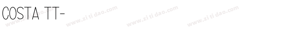 Costa TT字体转换